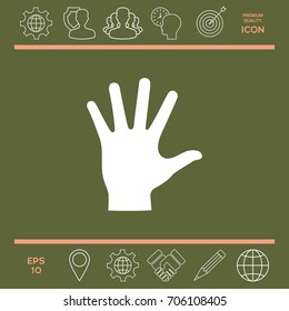 Helping hand silhouette- icon