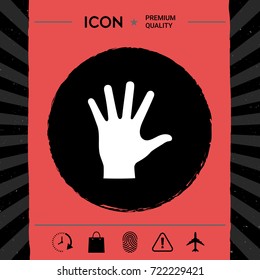 Helping hand silhouette- icon