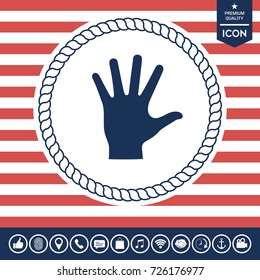 Helping hand silhouette- icon