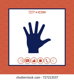 Helping hand silhouette- icon