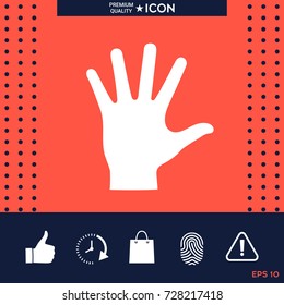 Helping hand silhouette- icon