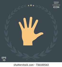 Helping hand silhouette- icon