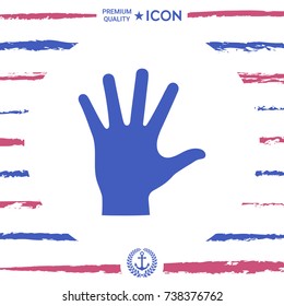 Helping hand silhouette- icon