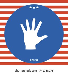 Helping hand silhouette- icon