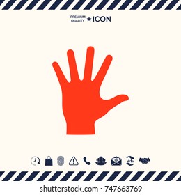 Helping hand silhouette- icon