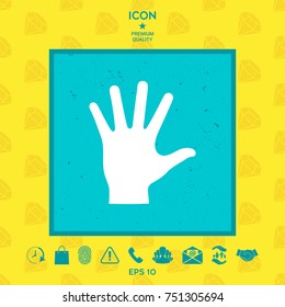 Helping hand silhouette- icon