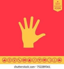 Helping hand silhouette- icon