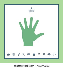Helping hand silhouette- icon