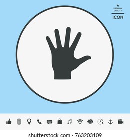 Helping hand silhouette- icon