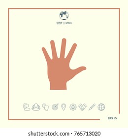 Helping hand silhouette- icon