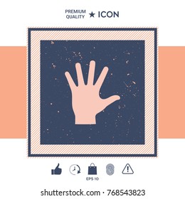 Helping hand silhouette- icon