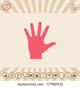 Helping hand silhouette- icon