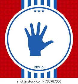 Helping hand silhouette- icon