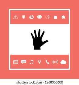 Helping hand silhouette- icon. Graphic elements for your design