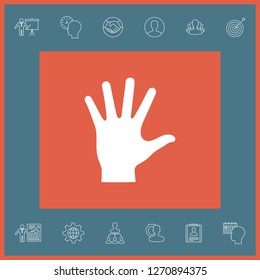 Helping hand silhouette- icon. Graphic elements for your design