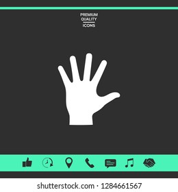 Helping hand silhouette- icon. Graphic elements for your design