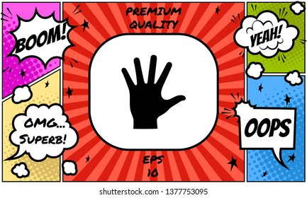 Helping hand silhouette- icon. Graphic elements for your design