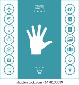 Helping hand silhouette- icon. Graphic elements for your design