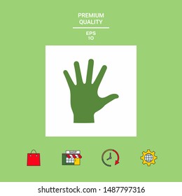 Helping hand silhouette- icon. Graphic elements for your design