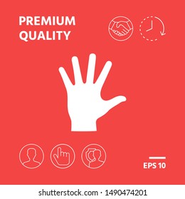 Helping hand silhouette- icon. Graphic elements for your design