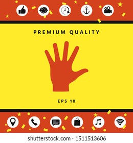 Helping hand silhouette- icon. Graphic elements for your design