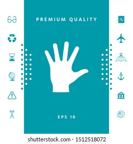 Helping hand silhouette- icon. Graphic elements for your design