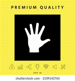 Helping hand silhouette- icon. Graphic elements for your design