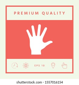 Helping hand silhouette- icon. Graphic elements for your design