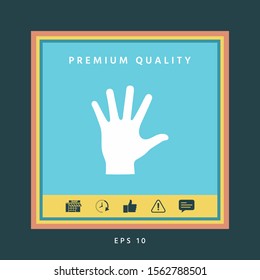 Helping hand silhouette- icon. Graphic elements for your design