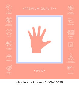 Helping hand silhouette- icon. Graphic elements for your design