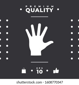 Helping hand silhouette- icon. Graphic elements for your design