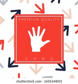 Helping hand silhouette- icon. Graphic elements for your design