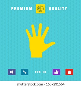 Helping hand silhouette- icon. Graphic elements for your design