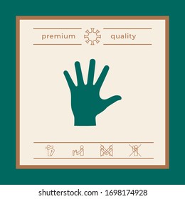 Helping hand silhouette- icon. Graphic elements for your design