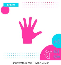 Helping hand silhouette- icon. Graphic elements for your design
