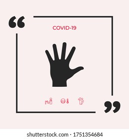 Helping hand silhouette- icon. Graphic elements for your design