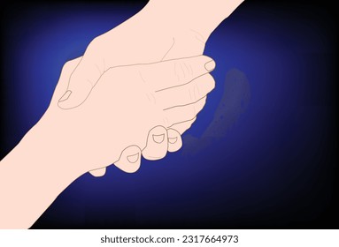 Helping hand, support, assistance concept. Gesture, sign of help and hope. Helping hand concept. vector illustration. 