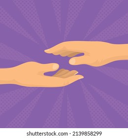 helping hand support background illustration
