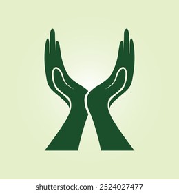 Helping hand trendy artwork cute abstract vector illustration colorful useful design.eps