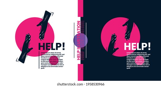 Helping Hand Vector - Illustration