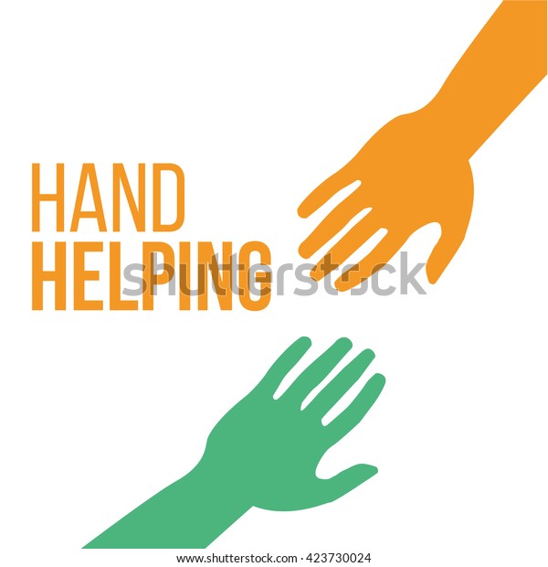 Helping Hands Colorful Vector On White Stock Vector (Royalty Free ...