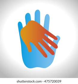 helping hands concept  icon vector illustration design