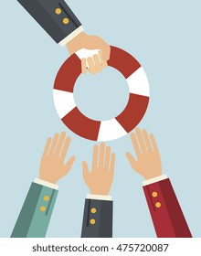 helping hands concept  icon vector illustration design