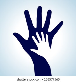 Helping Hands. Creative illustration for best design idea