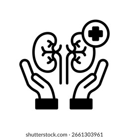 Helping Hands Icon Ilustración vectorial mixta
