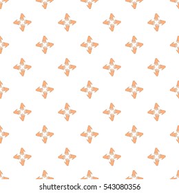 Helping hands pattern. Cartoon illustration of helping hands vector pattern for web