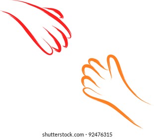helping hands sketch
