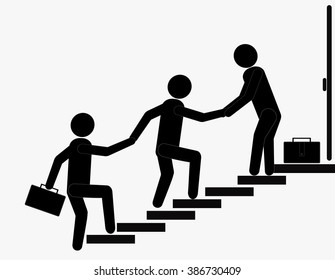 Helping hands. Vector