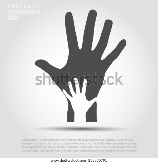 Helping Hands Vector Eps 10 Illustration Stock Vector Royalty Free 233330791 Shutterstock