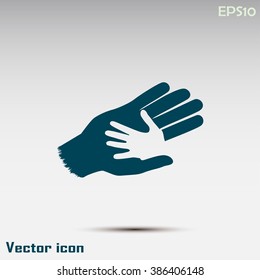 Helping hands. Vector illustration
